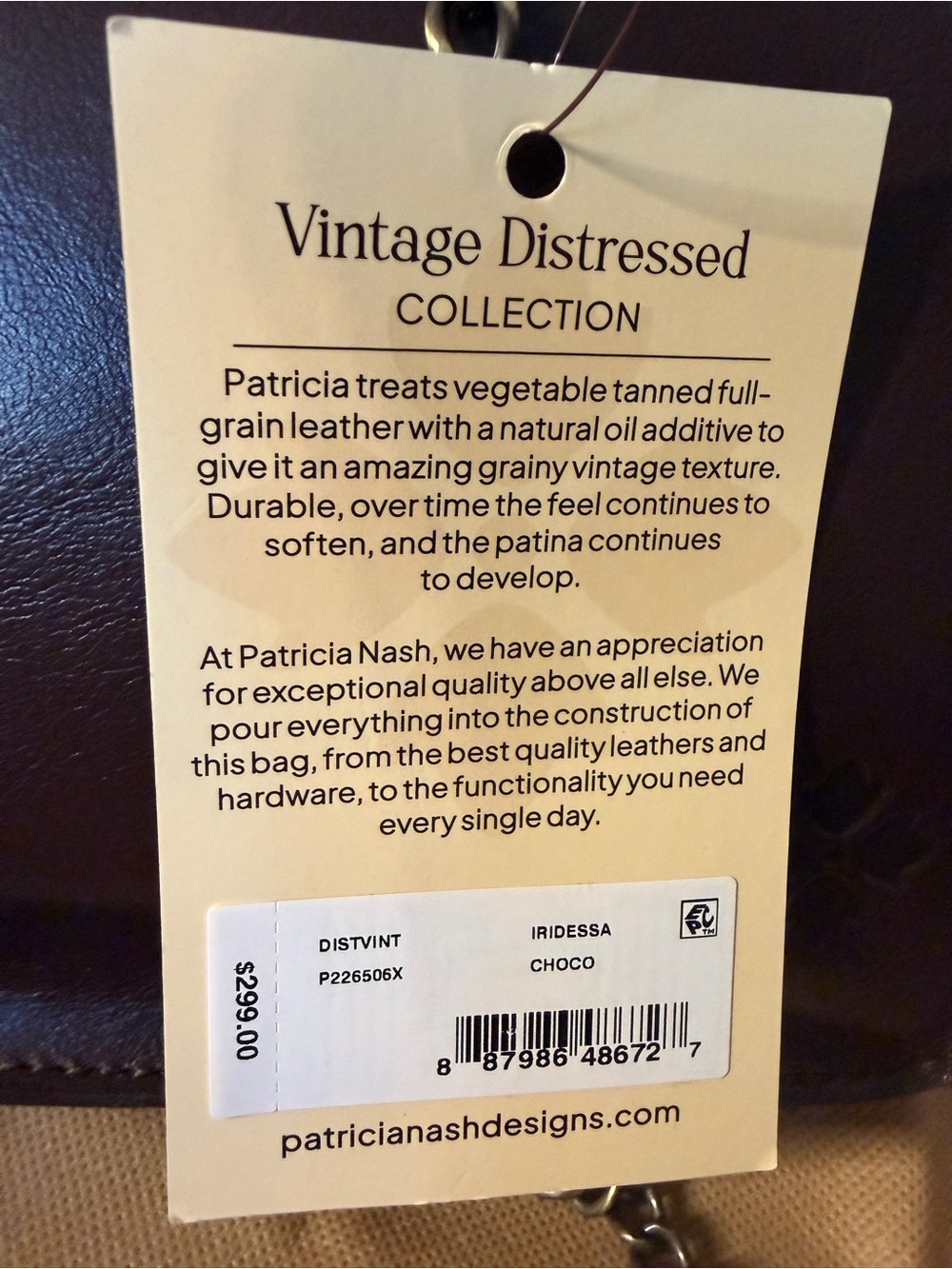 Patricia Nash Iridessa Choco Brn Leather Frame Crossbody Antique Gold Hardware - Picture 3 of 16